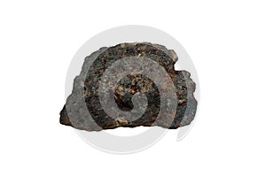 Raw of Wolframite isolated on white background.