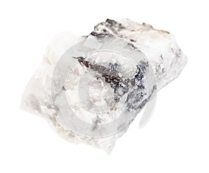 raw Wolframite ore isolated on white
