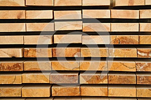 Raw wood drying in the lumber warehouse