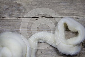 Raw wool from the Dutch island of Texel