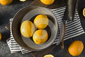 Raw Yellow Organic Meyer Lemons