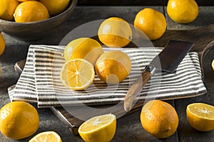 Raw Yellow Organic Meyer Lemons