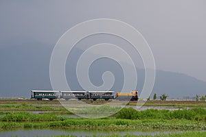 Rawa Pening Lake is now used as a tourist train destination route