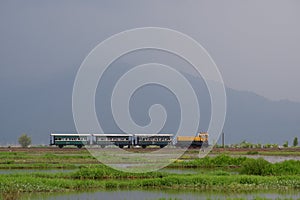 Rawa Pening Lake is now used as a tourist train destination route