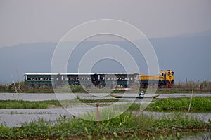 Rawa Pening Lake is now used as a tourist train destination route