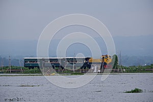 Rawa Pening Lake is now used as a tourist train destination route