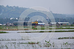 Rawa Pening Lake is now used as a tourist train destination route