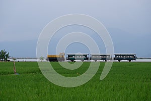 Rawa Pening Lake is now used as a tourist train destination route