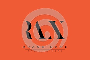 RAX abstract letter logo design