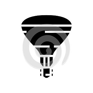 ray glow light bulb glyph icon vector illustration