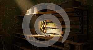 A Ray of Light in the Old Workshop