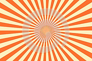 Ray orange colour background. Illustration design style