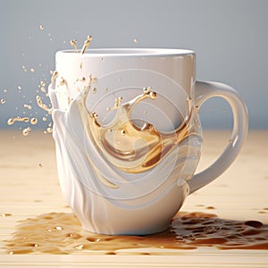 Ray Traced Coffee Cup: A Photorealistic Rendering With Subtle Humor