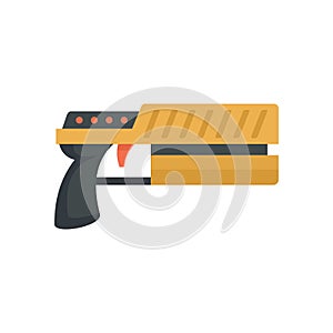 Raygun blaster icon flat isolated vector