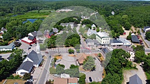Raymond town aerial view, New Hampshire, USA