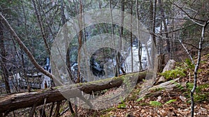 Raymondskill Falls at Delaware Water Gap National Recreation Area in early winter