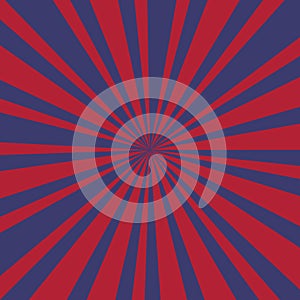 Rays background. Usa colors with grunge - Vector