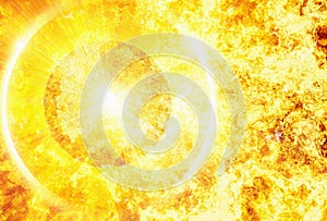 Rays beam of hot planet on fire flame backgrounds