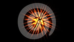 Rays of energy forming a fireball