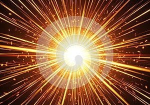 Rays of golden light emanate from