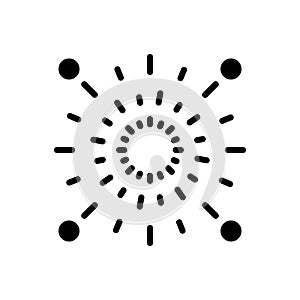 Black solid icon for Rays, light and radiation