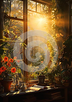 Rays of Nature: A Summer Morning in a Cottage Garden