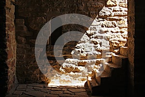 Rays on the stairs