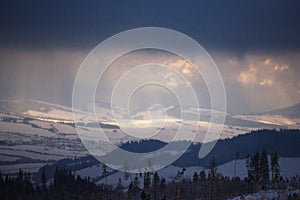 Clouds over landscape