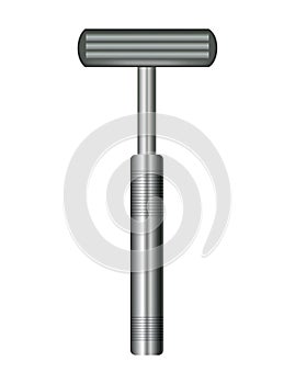 Razor. Beard haircut accessorie. Sharp shave equipment for hygiene or hairstyle isolated on white. Shaving mock up icon