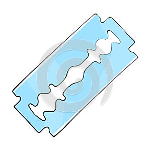 Razor blade icon on white background