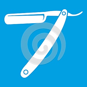 Razor blade icon white