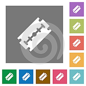 Razor blade square flat icons