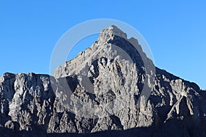 Razor mountain peak in the morning