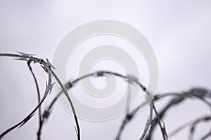 Razor wire at prison