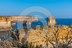 Razorback rock formation at Port Campbell national park in Australia photo