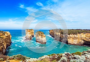 The Razorback rock in Port Campbell National Park, Victoria, Australia