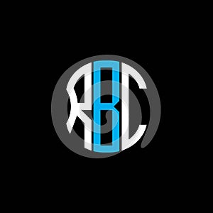RBC letter logo abstract creative design. photo