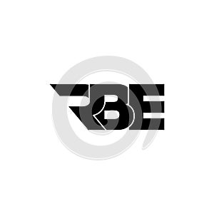 RBE letter monogram logo design vector