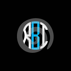 RBI letter logo abstract creative design. photo