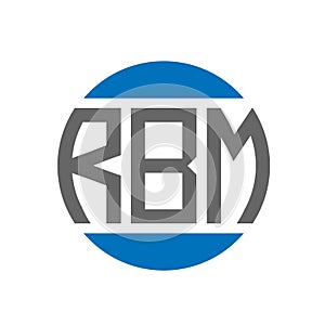 RBM letter logo design on white background. RBM creative initials circle logo concept.