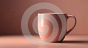 Elegant Rose Gold Coffee Mug on a Soft Background