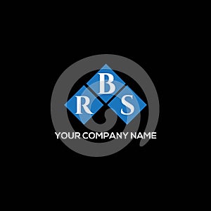 RBS letter logo design on BLACK background. RBS creative initials letter logo concept. RBS letter design