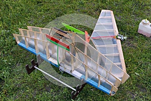 RC aircraft model on ground