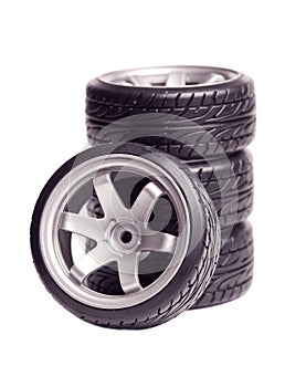 RC drift tires & rims photo