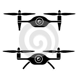 Rc drone quadcopter with camera black symbol