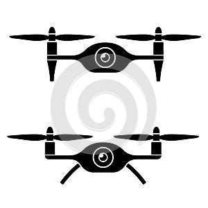 Rc drone quadcopter with camera black symbol photo