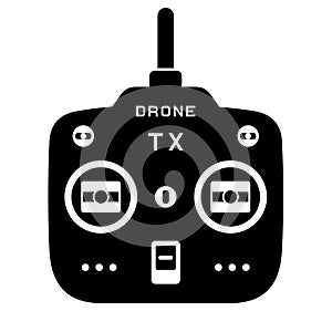 Rc drone quadcopter tx transmitter black icon