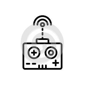 Black line icon for Rc, remote and accessories