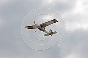 RC model airplane flying in the sky