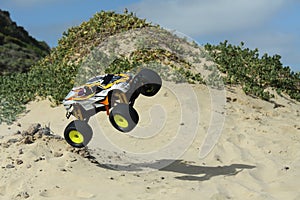 RC Nitro monster truck action